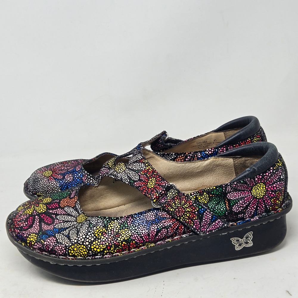 Alegria Dayna Floral Mosaic Mary Jane Shoes Womens 41 Leather Comfort DAY-564 - Picture 5 of 13